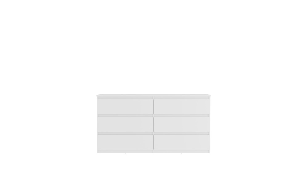 CHILI - Commode 3+3 tiroirs blanc 