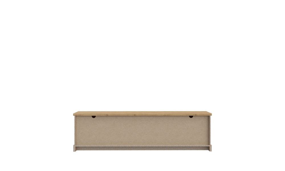 PHOEBUS - Meuble TV-Hifi 1 porte coulissante 2 tiroirs 2 niches 