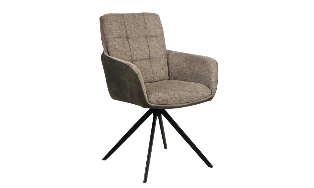 TAIPEI - Fauteuil de séjour Pivotant Taupe - Gris 
