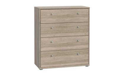 TEMPERA - Commode 4 tiroirs imitation Chêne sonoma 
