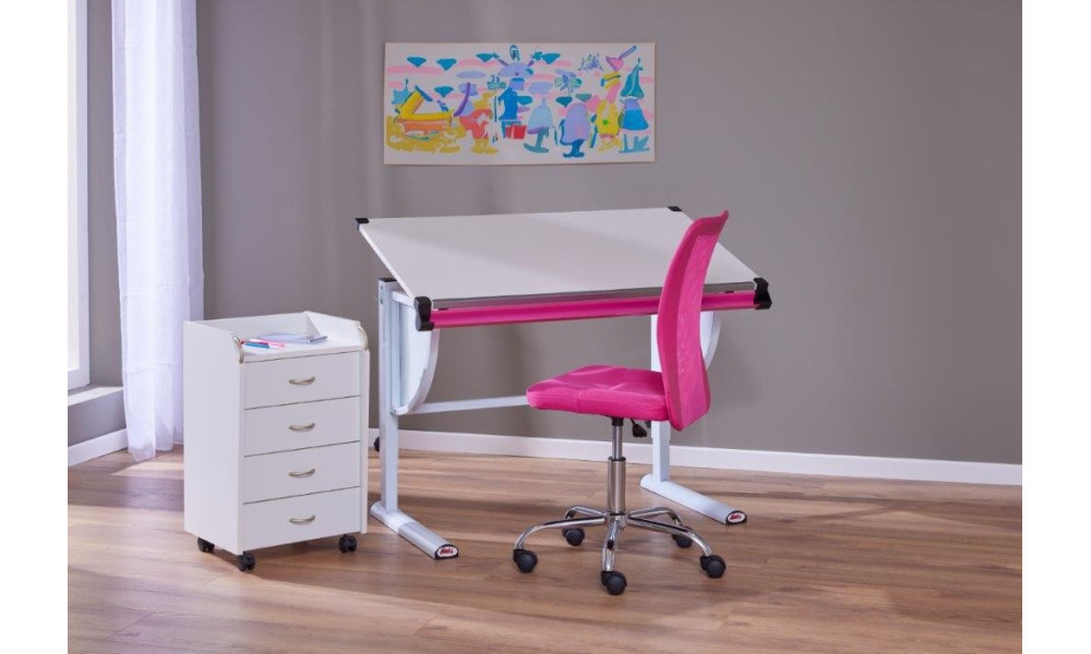 CLYDE - CHAISE DE BUREAU ROSE 