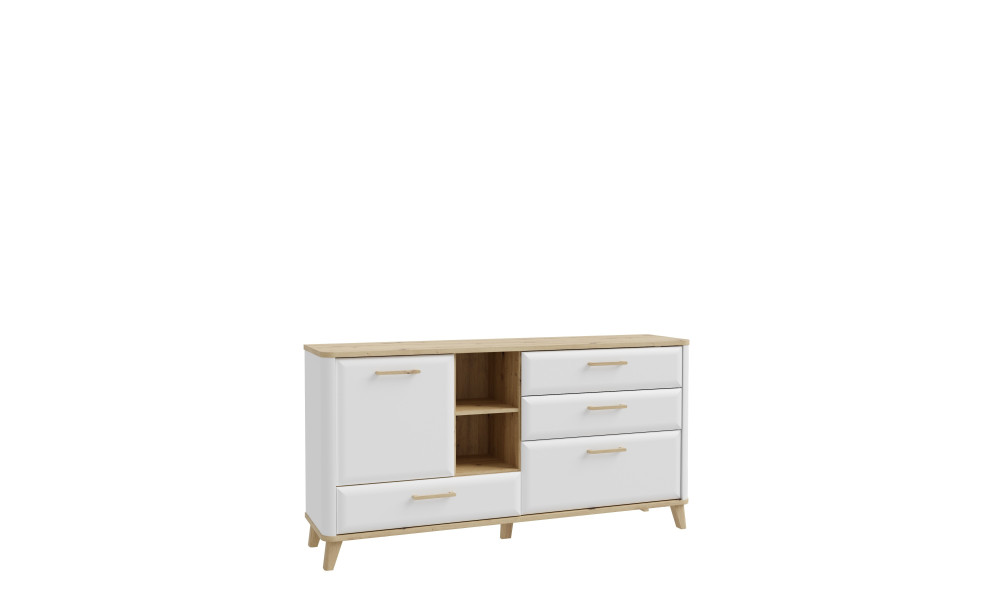 HANDY - Bahut gauche 1 porte 2 niches 2 tiroirs 2 abattants 