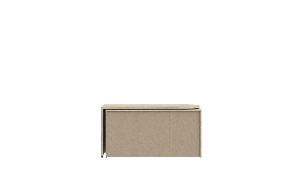 ALICIA - Bureau droit 2 portes, 2 tablettes, 1 tiroir, 2 niches 