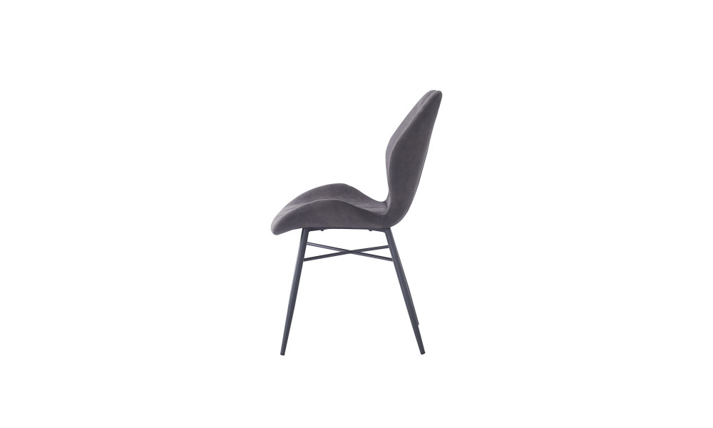 HANOI - Chaise de séjour tissu Gris vintage 