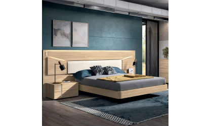 Eos - Lit pour couchage 140x190 avec tête et 2 chevets 