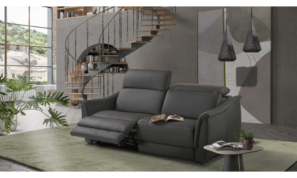 SACHA - Canapé 3 places convertible et relaxation couchage 140 (Stella 17)  