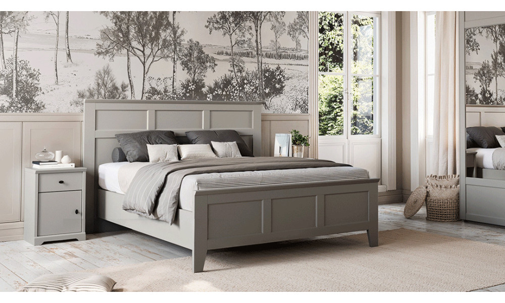 BEAUMONT - Lit tiroir pour couchage 140x190, tête de lit rangement  
