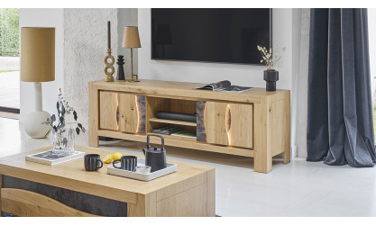 LEGEND - Meuble TV 2 portes 1 niche L180  