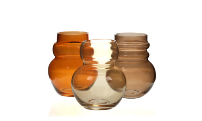 Vase rond ode 3 designs assortis h18  