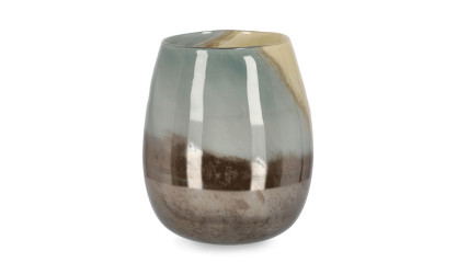 VASE MERCURY BOMB VERRE MARRON  