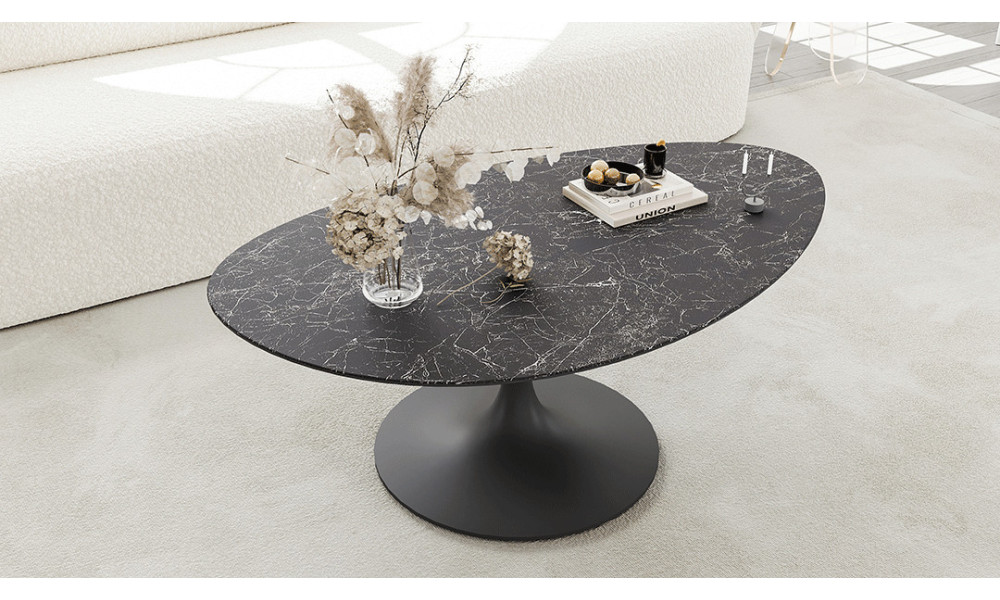 ALISSE  - Table basse waterglass forme irrégulière 