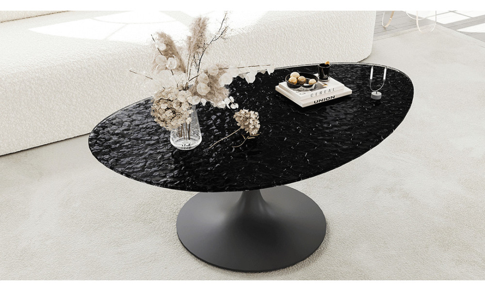 ALISSE  - Table basse waterglass forme irrégulière 
