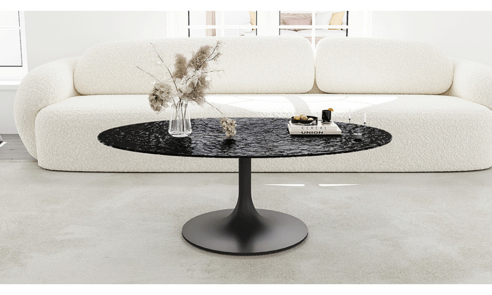 ALISSE  - Table basse waterglass ovale 