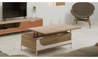 LUBA - Table basse avec plateau relevant  