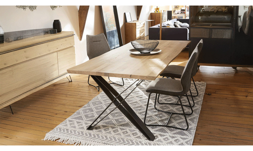 FUSION - Table 4 pieds X métal  