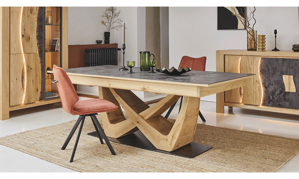 LEGEND - Table repas 220 x 100 - 3 allonges 