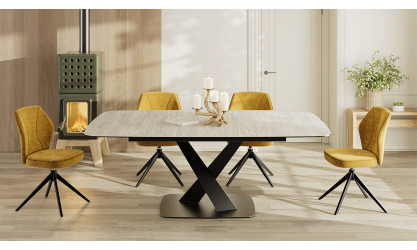 TIAGO - Table 1 allonge centrale de 40 cm  