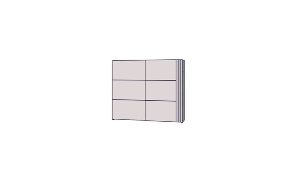 WAVE - Armoire 2 portes coulissantes 
