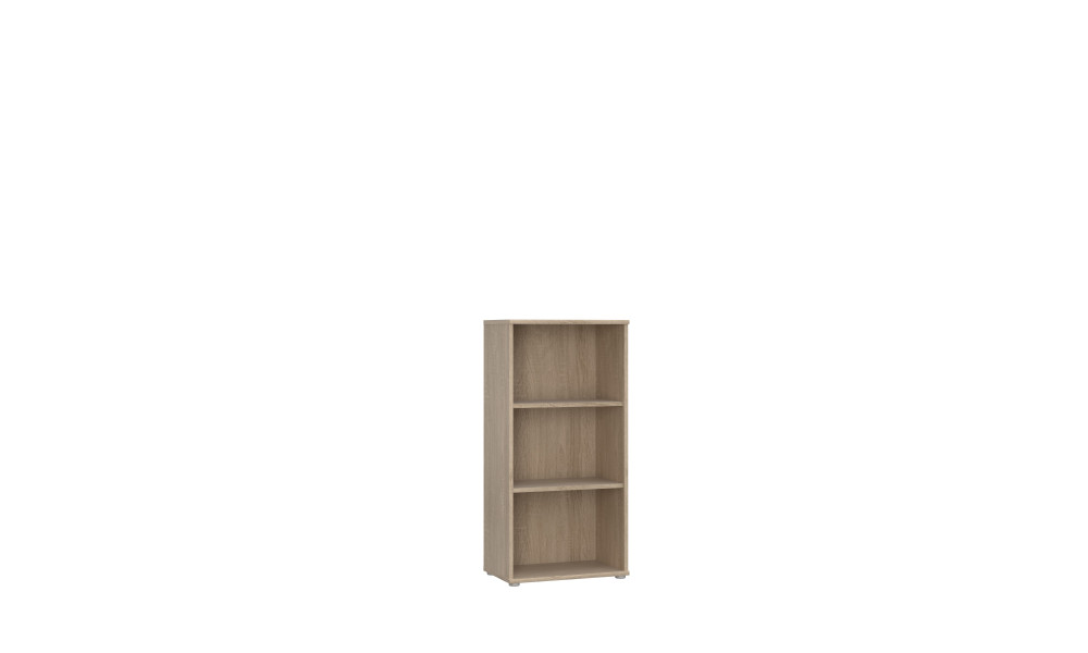BASSMA - Etagère 2 tablettes imitation chêne sonoma 