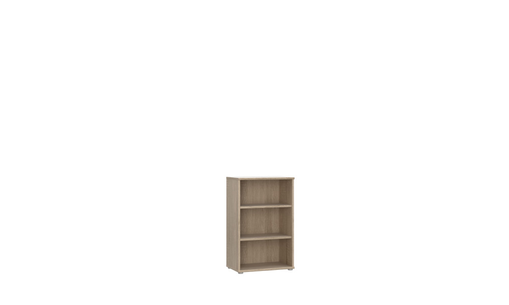 BASSMA - Etagère 2 tablettes imitation chêne sonoma 