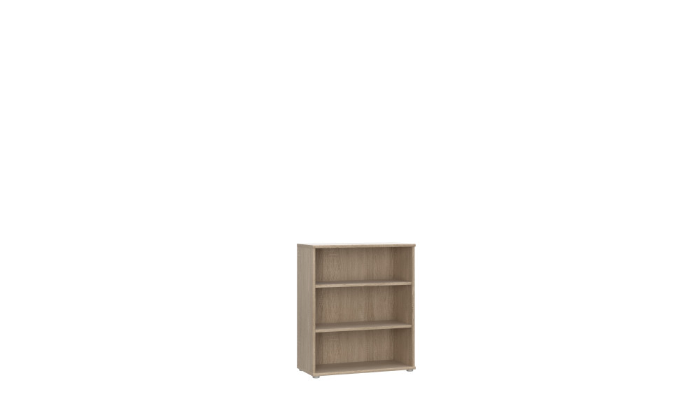BASSMA - Etagère 2 tablettes imitation chêne sonoma 