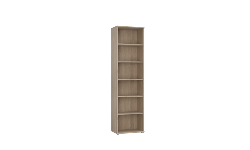 BASSMA - Etagère 5 tablettes imitation chêne sonoma 