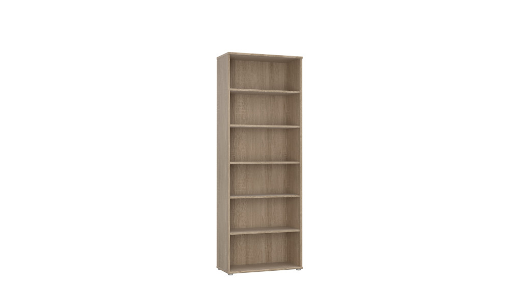BASSMA - Etagère 5 tablettes imitation chêne sonoma 