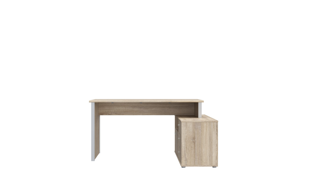 TAIMA - Bureau d'angle gauche décor imitation chêne sonoma / gris 