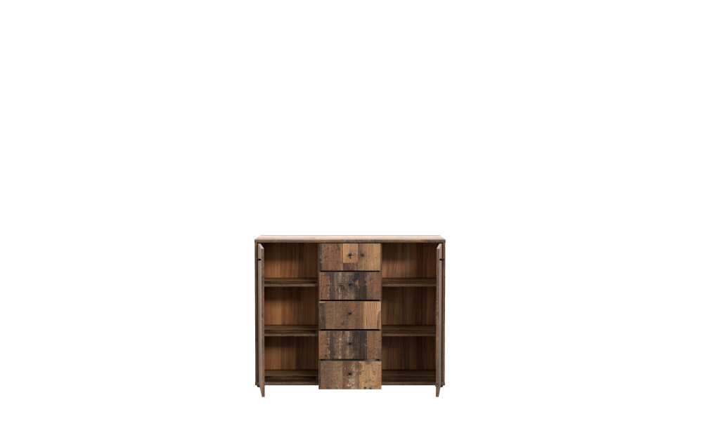 TAIMA - Commode 2 portes 5 tiroirs 