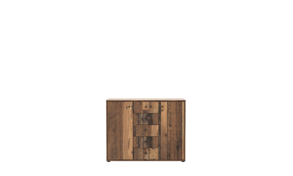 TAIMA - Commode 2 portes 5 tiroirs 