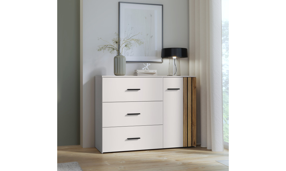 WAVE - Commode 1 porte 3 tiroirs 