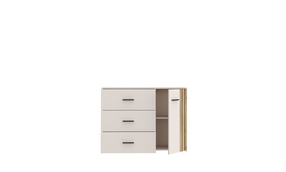 WAVE - Commode 1 porte 3 tiroirs 