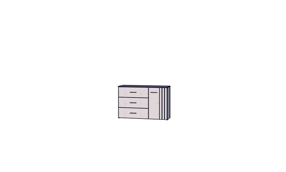 WAVE - Commode 1 porte 3 tiroirs 