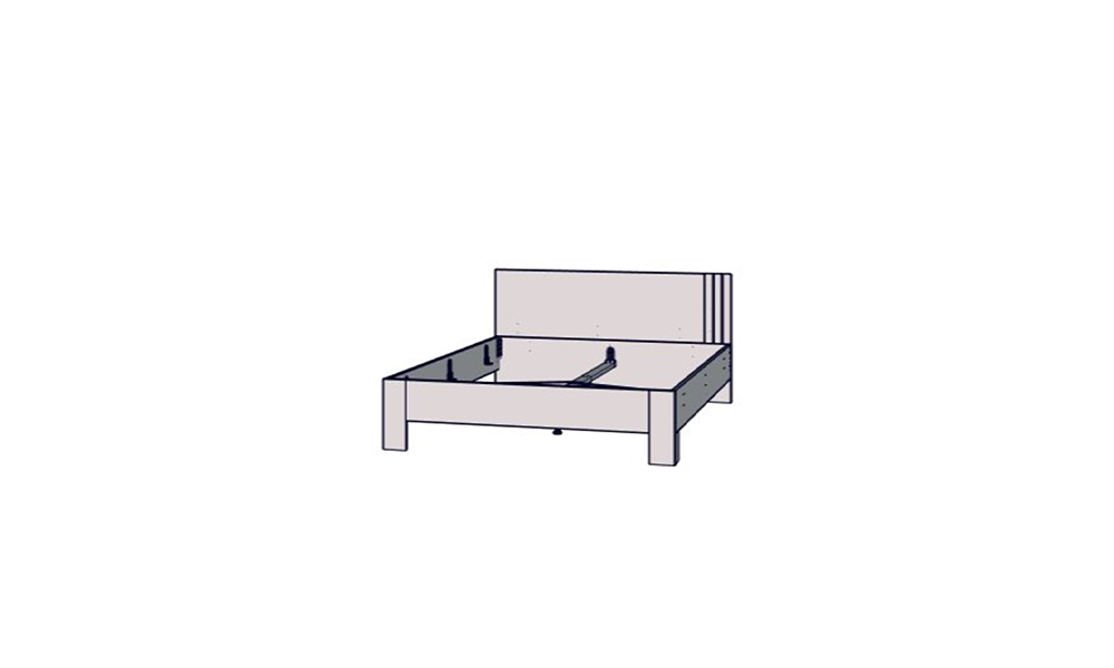 WAVE - Lit pour couchage 160x200 (sans matelas ni sommier) 