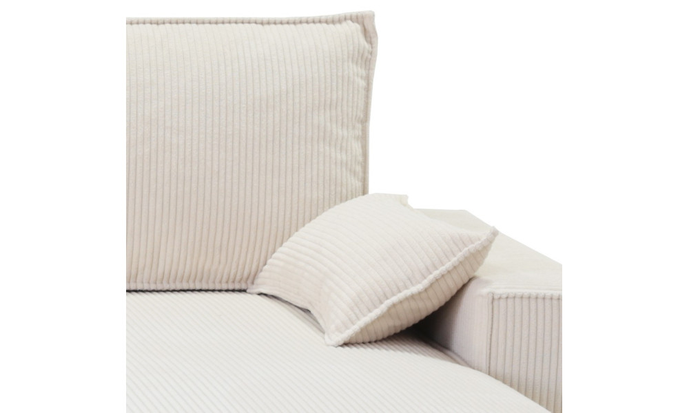 MARYAM - Canapé d’angle convertible réversible avec méridienne coffre et coussins déco 