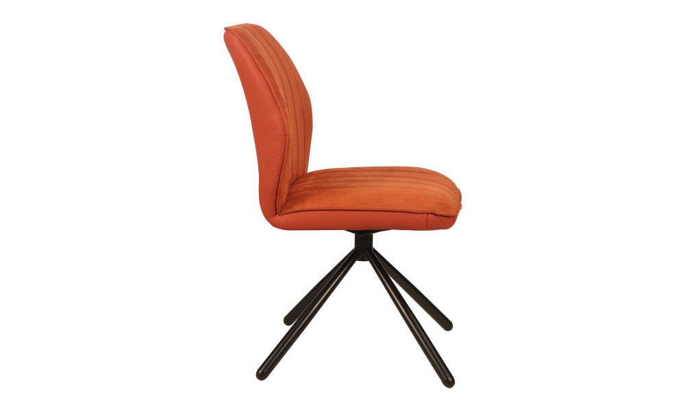 VANCOUVER - Chaise de séjour pivotante couleur brique 