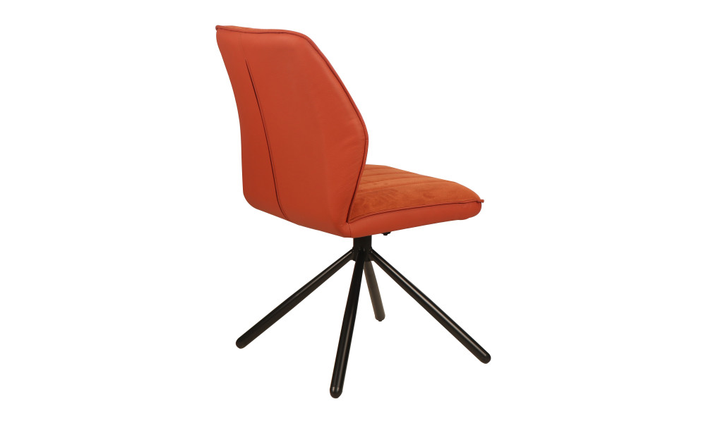 VANCOUVER - Chaise de séjour pivotante couleur brique 
