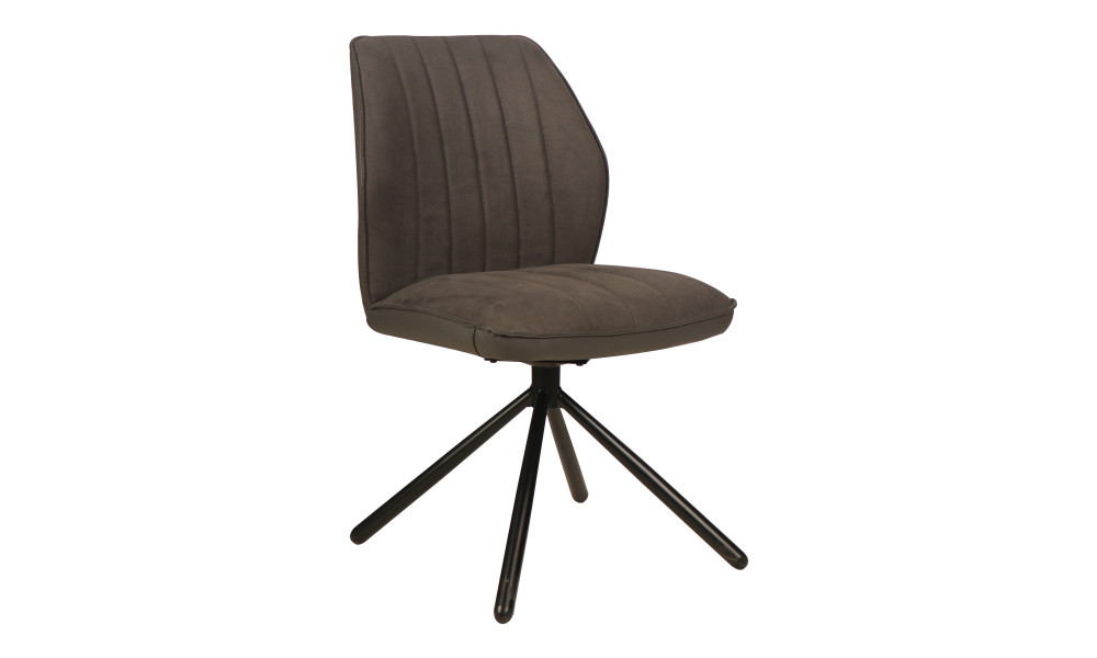 VANCOUVER - Chaise de séjour pivotante couleur gris 