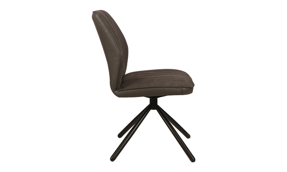 VANCOUVER - Chaise de séjour pivotante couleur gris 