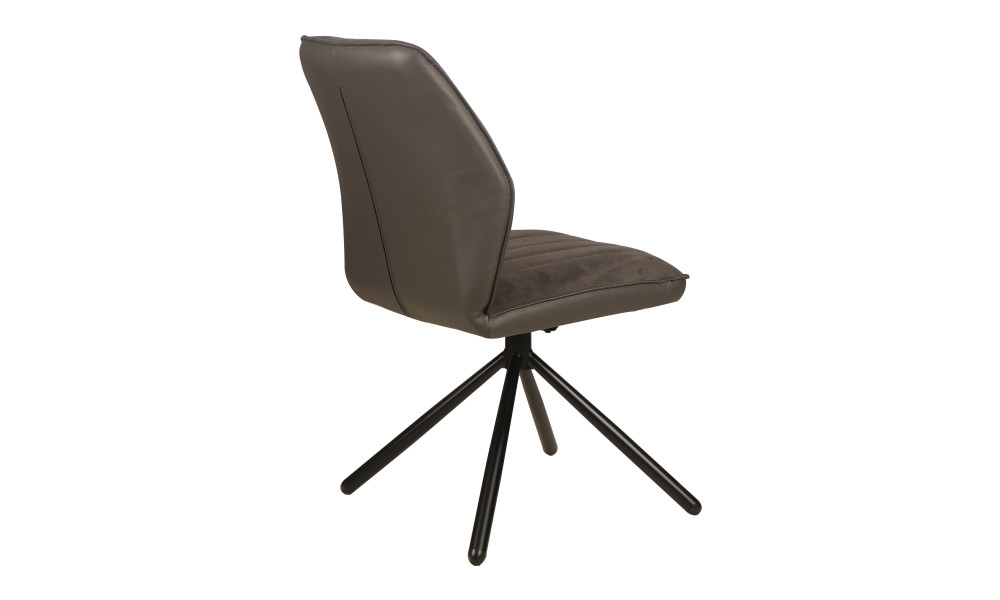 VANCOUVER - Chaise de séjour pivotante couleur gris 