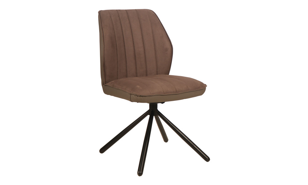 VANCOUVER - Chaise de séjour pivotante couleur taupe 