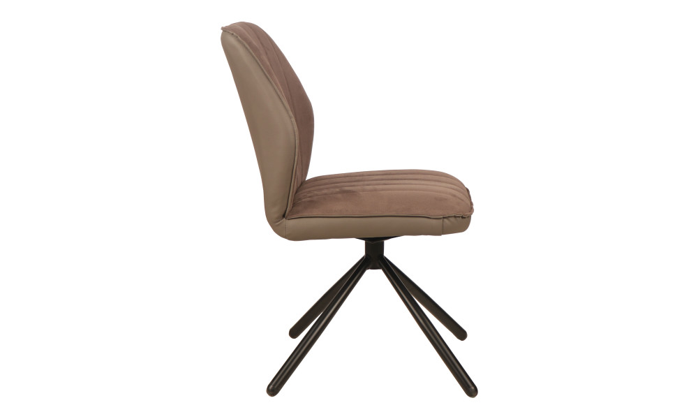 VANCOUVER - Chaise de séjour pivotante couleur taupe 
