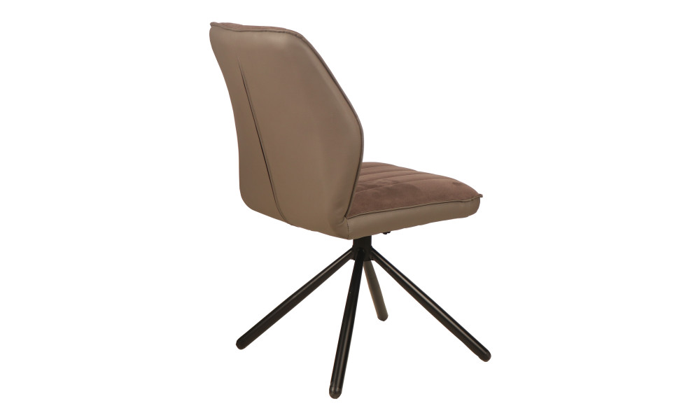 VANCOUVER - Chaise de séjour pivotante couleur taupe 