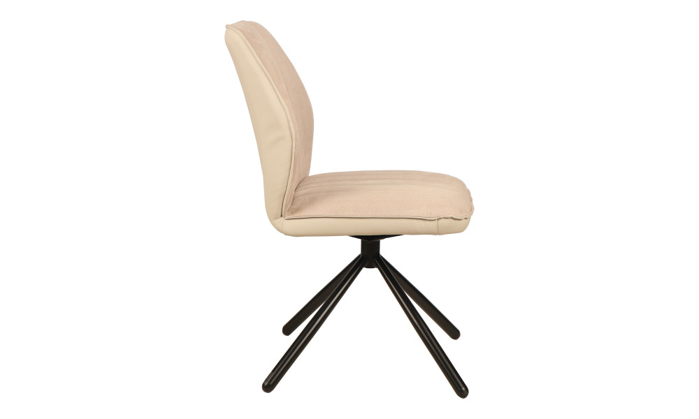 VANCOUVER - Chaise de séjour pivotante couleur blanche 