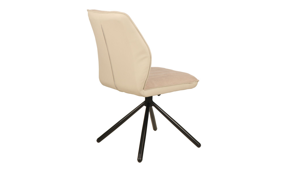 VANCOUVER - Chaise de séjour pivotante couleur blanche 