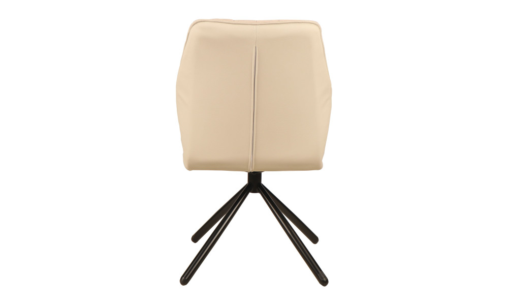VANCOUVER - Chaise de séjour pivotante couleur blanche 