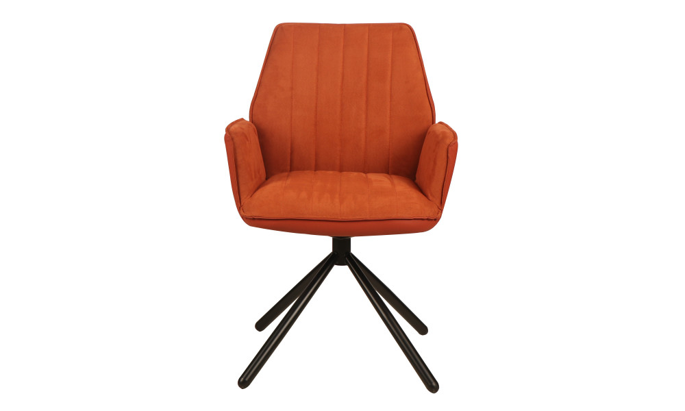 VANCOUVER - Fauteuil de séjour pivotante couleur brique 