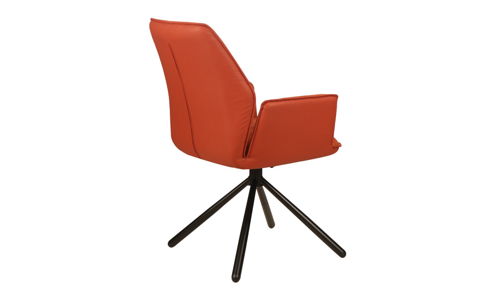 VANCOUVER - Fauteuil de séjour pivotante couleur brique 