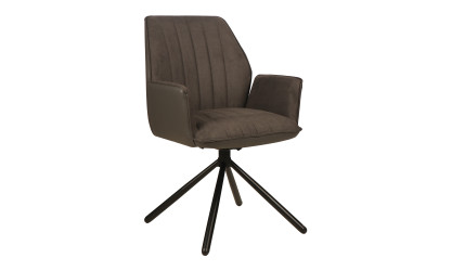 VANCOUVER - Fauteuil de séjour pivotante couleur gris 
