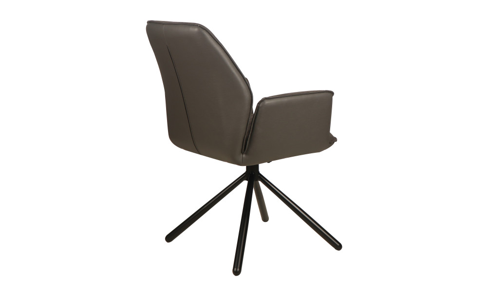 VANCOUVER - Fauteuil de séjour pivotante couleur gris 